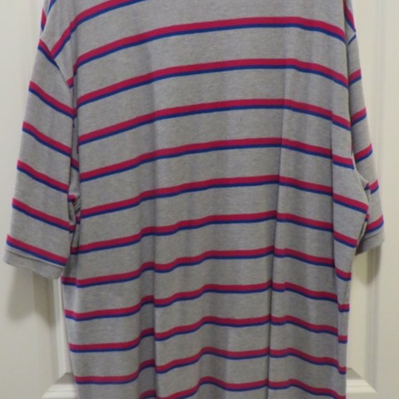 FOUNDRY Big & Tall Polo Shirt - Grey/Striped - Size 3XLT - Picture 2 of 4
